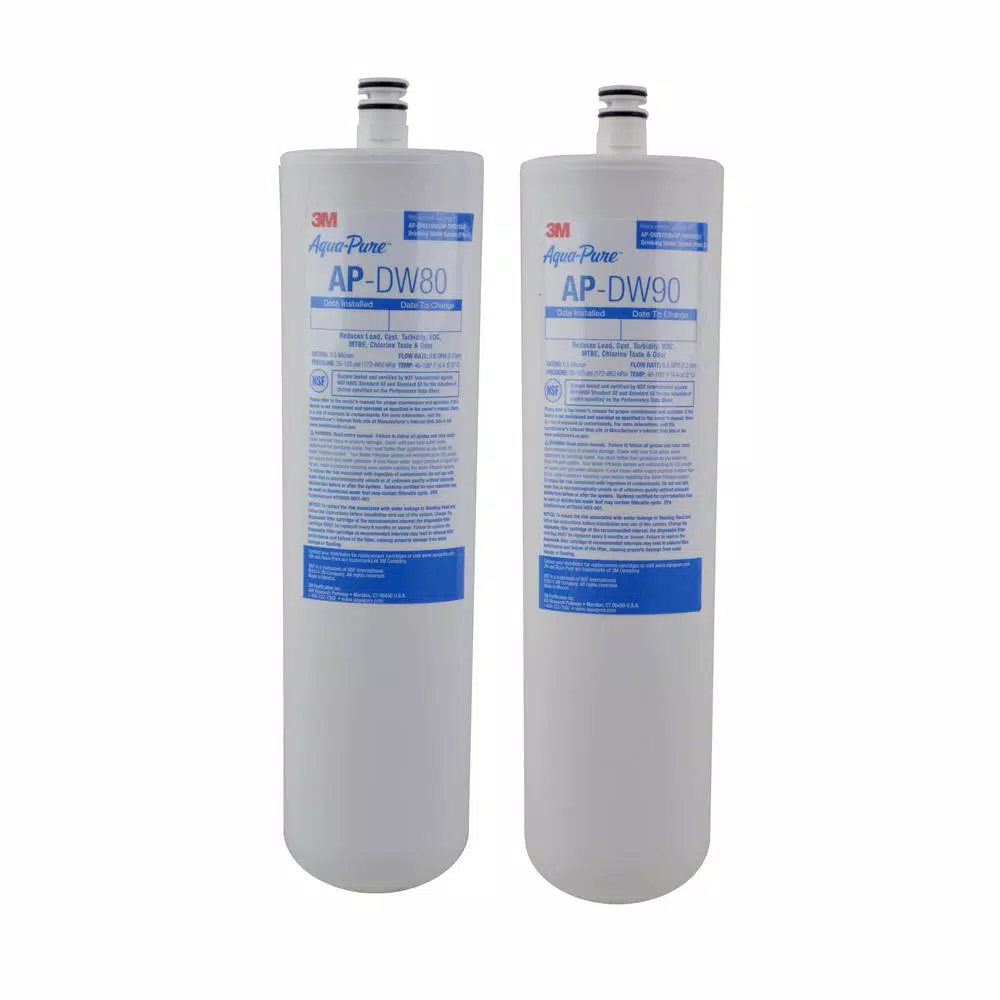 Replacement Water Filters 3M Aqua-Pure Under Sink Replacement Water Filter AP-DW80/90 2 Filter Replacement Cartridge For Aqua-Pure AP-DWS1000 System 3 Replacement Water Filters 3M Aqua-Pure Under Sink Replacement Water Filter AP-DW80/90 2 Filter Replacement Cartridge For Aqua-Pure AP-DWS1000 System