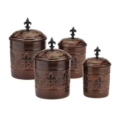 Food Storage Old Dutch Versailles Canister With Fresh Seal Covers (4-Piece)