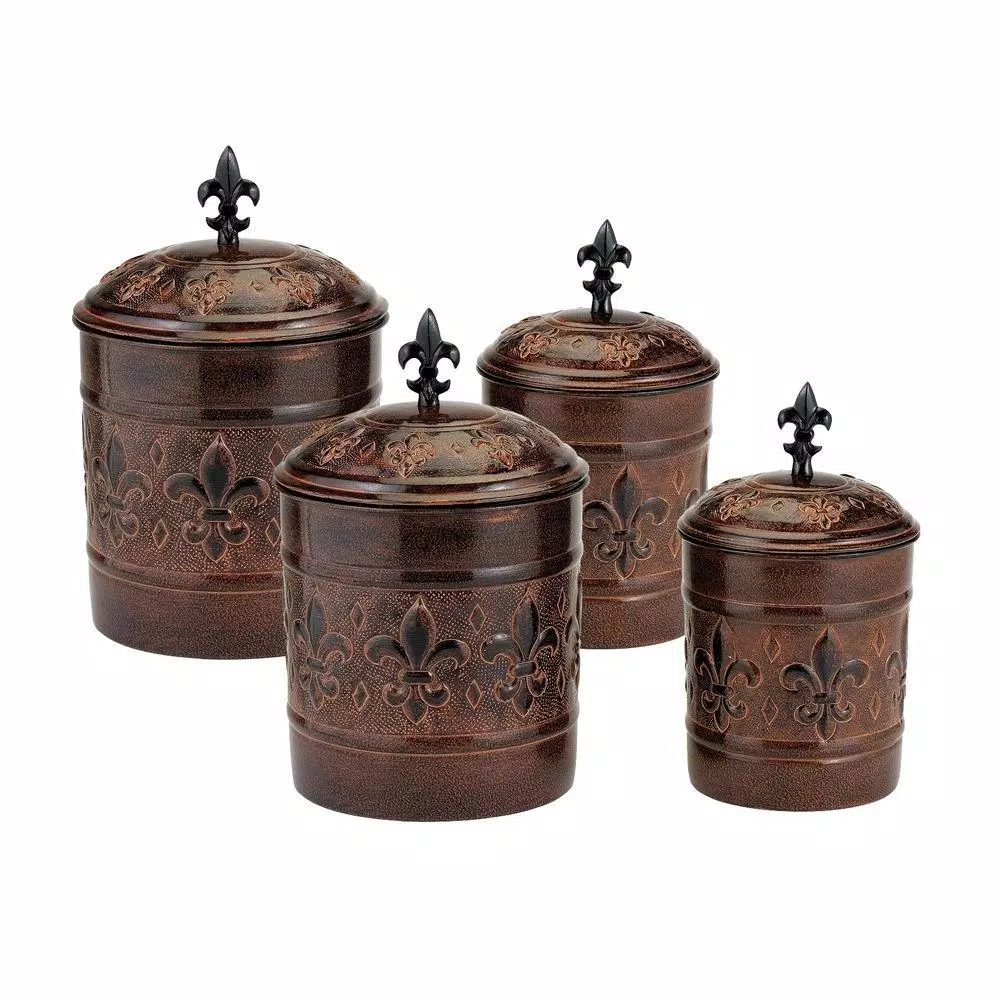 Food Storage Old Dutch Versailles Canister With Fresh Seal Covers (4-Piece) 3 Food Storage Old Dutch Versailles Canister With Fresh Seal Covers (4-Piece)