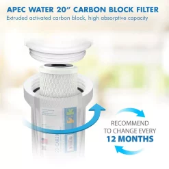 Replacement Water Filters APEC Water Systems Commercial Grade 20 In. X 2.5 In. High Capacity Carbon Pre-Filter 9 Replacement Water Filters APEC Water Systems Commercial Grade 20 In. X 2.5 In. High Capacity Carbon Pre-Filter -Honey Can Do Shop apec water systems replacement water filters 23 cab20 1f 1000