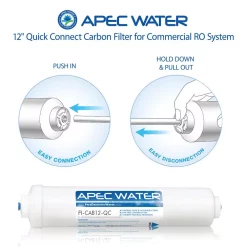 Replacement Water Filters APEC Water Systems 12 In. Commercial Grade Inline Carbon Post-Filter With 3/8 In. Output For Light Commercial Reverse Osmosis System 8 Replacement Water Filters APEC Water Systems 12 In. Commercial Grade Inline Carbon Post-Filter With 3/8 In. Output For Light Commercial Reverse Osmosis System -Honey Can Do Shop apec water systems replacement water filters fi cab12 qc 4f 1000