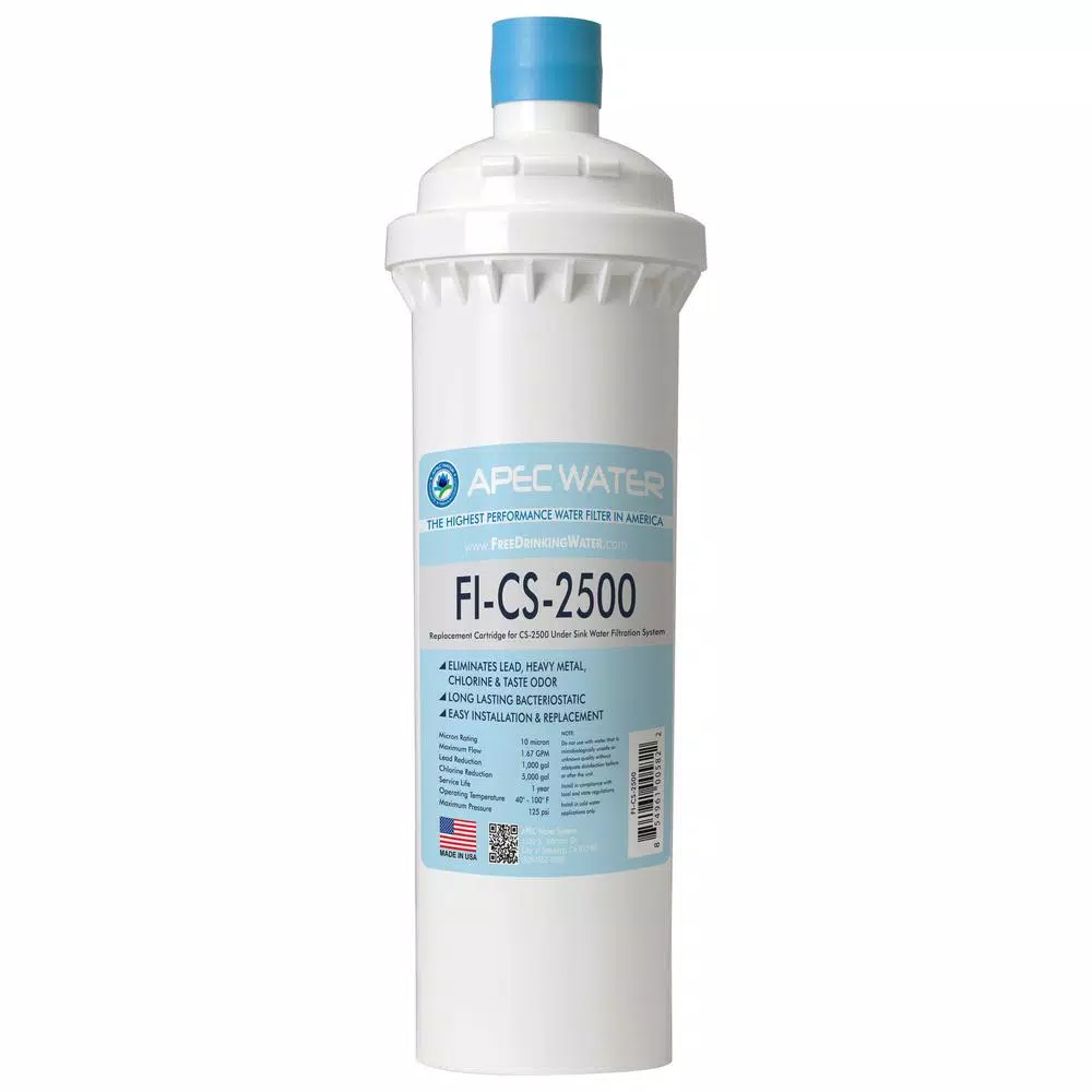 Water Filtration Systems APEC Water Systems CS-Series 5,000 Gal. Replacement Filter For CS-2500 High Capacity Under-Counter Water Filtration System 3 Water Filtration Systems APEC Water Systems CS-Series 5,000 Gal. Replacement Filter For CS-2500 High Capacity Under-Counter Water Filtration System