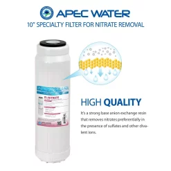 Water Filtration Systems APEC Water Systems 10 In. Nitrate Reduction Water Filter Cartridge -Honey Can Do Shop apec water systems replacement water filters fi nitrate 4f 1000