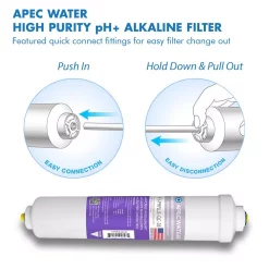 Replacement Water Filters APEC Water Systems Ultimate Series Reverse Osmosis 10 In. Calcium Carbonate Alkaline Filter With 3/8 In. Quick Connect -Honey Can Do Shop apec water systems replacement water filters fi phplus qc 38 4f 1000