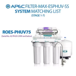 Replacement Water Filters APEC Water Systems Essence Complete Replacement Filter Set For ROES-PHUV75 PH Enhanced UV Sanitizing 7-Stages RO Water System 14 Replacement Water Filters APEC Water Systems Essence Complete Replacement Filter Set For ROES-PHUV75 PH Enhanced UV Sanitizing 7-Stages RO Water System -Honey Can Do Shop apec water systems replacement water filters filter max esphuv ss 1d 1000