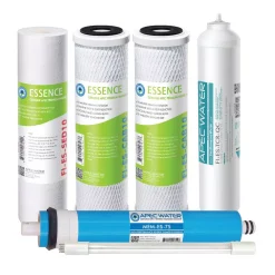 Water Filtration Systems APEC Water Systems Essence Under Sink System ROES-UV75-SS Replacement Water Filter Cartridge Complete Filter Set Stage 1-6