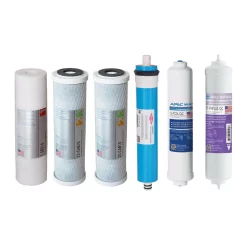 Water Filtration Systems APEC Water Systems Ultimate Complete Replacement Filter Set For 90 GPD PH+ 6-Stage RO Systems (Stages 1 To 6)