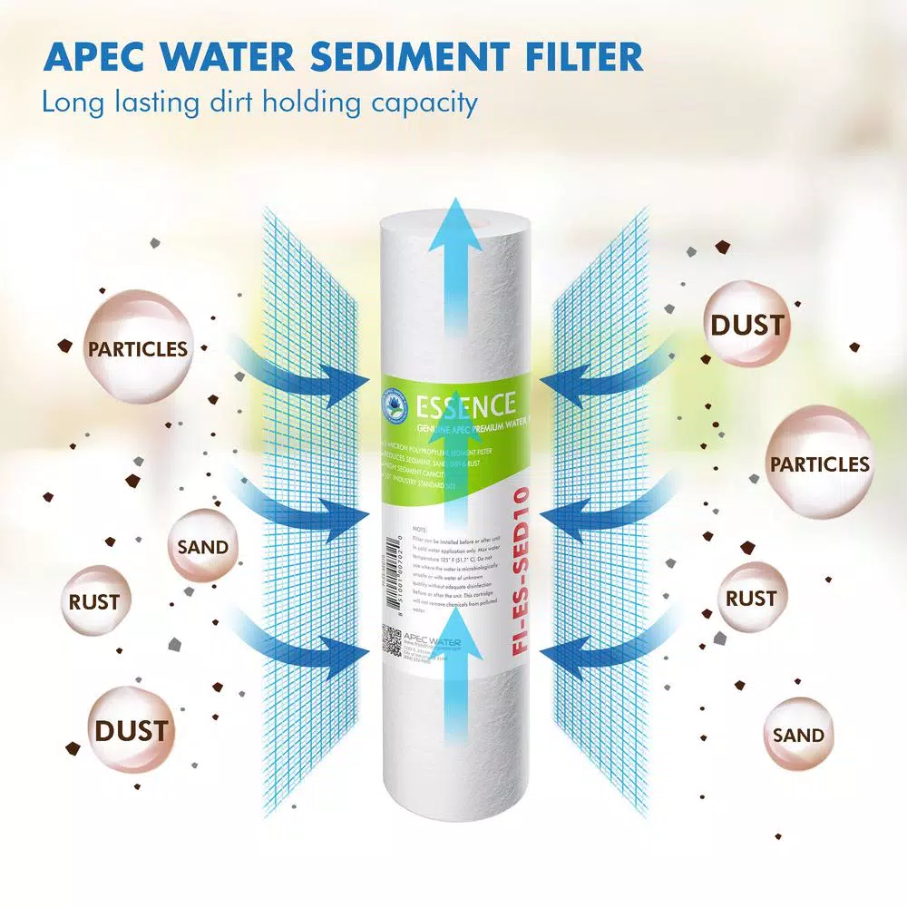 Replacement Water Filters APEC Water Systems Essence 10 In. Standard Capacity 3-Stage Replacement Pre-Filter Set 4 Replacement Water Filters APEC Water Systems Essence 10 In. Standard Capacity 3-Stage Replacement Pre-Filter Set - Image 2