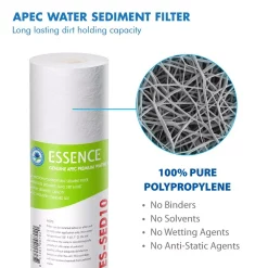 Water Filtration Systems APEC Water Systems Essence 10 In. Replacement Pre-Filter Set With PH+ Calcium Carbonate Re-Mineralization Filter For ROES-PH75 -Honey Can Do Shop apec water systems replacement water filters filter set esph 1d 1000
