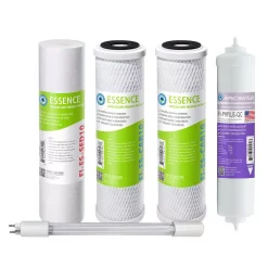 Water Filtration Systems APEC Water Systems Essence ROES-PHUV75 Replacement Water Filter Cartridge Pre-Filter Set With Alkaline And UV Sanitation Stage 1-3, 5 And 7