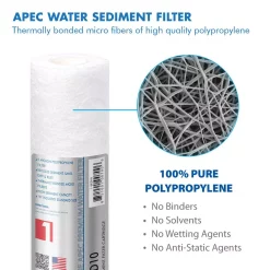 Replacement Water Filters APEC Water Systems Ultimate 10 In. Super Capacity Replacement Pre-Filter Set For 90 GPD PH+ Reverse Osmosis Systems -Honey Can Do Shop apec water systems replacement water filters filter set ph 66 1000