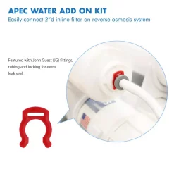 Water Filter Parts APEC Water Systems Reverse Osmosis System Add On Kit For 1/4 In. Quick Connect Water Filter Installation -Honey Can Do Shop apec water systems water filter parts addon qc kit 1f 1000