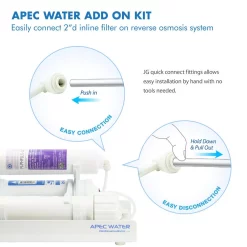 Water Filter Parts APEC Water Systems Reverse Osmosis System Add On Kit For 1/4 In. Quick Connect Water Filter Installation -Honey Can Do Shop apec water systems water filter parts addon qc kit 4f 1000