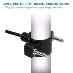 Water Filter Parts APEC Water Systems Drain Saddle Clamp With Quick-Connect Fitting For 1/4 In. Tubing -Honey Can Do Shop apec water systems water filter parts saddle drain 4f 1000