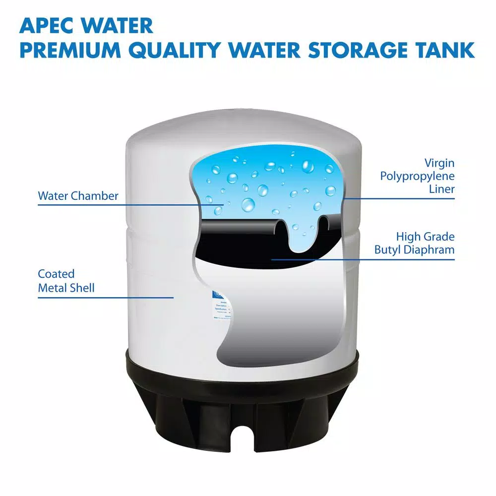 Water Filter Parts APEC Water Systems 14 Gal. High-Volume Pressurized Reverse Osmosis Water Storage Tank 4 Water Filter Parts APEC Water Systems 14 Gal. High-Volume Pressurized Reverse Osmosis Water Storage Tank - Image 2