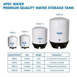 Water Filter Parts APEC Water Systems 4 Gal. Pre-Pressurized Residential Reverse Osmosis Drinking Water Storage Tank -Honey Can Do Shop apec water systems water filter parts tank 4 1f 1000