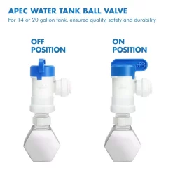 Water Filter Parts APEC Water Systems Tank Ball Valve 3/4 In. NPTF 1/4 In. Output For Reverse Osmosis Storage Tank (Standard System With 14/20 Gal. Tank) -Honey Can Do Shop apec water systems water filter parts tbval34 14 4f 1000