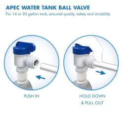 Water Filter Parts APEC Water Systems Tank Ball Valve 3/4 In. NPTF 3/8 In. Output For Reverse Osmosis Storage Tank (Upgraded System With 14/20 Gal. Tank) -Honey Can Do Shop apec water systems water filter parts tbval34 38 1f 1000