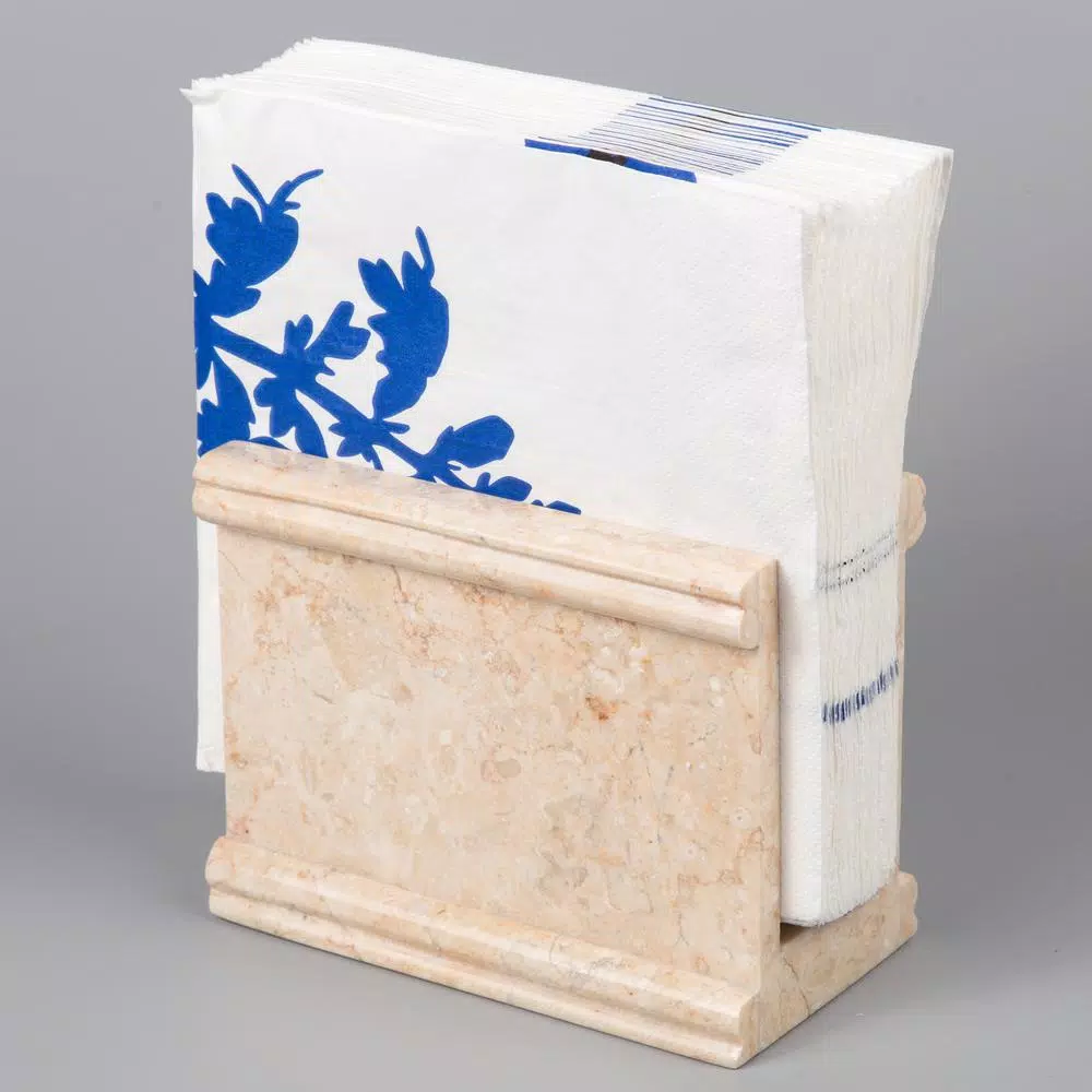 Countertop Storage Creative Home Beige Natural Champagne Marble Column Collection Dinning Table Napkin Holder Stand Dispenser 5 Countertop Storage Creative Home Beige Natural Champagne Marble Column Collection Dinning Table Napkin Holder Stand Dispenser - Image 3