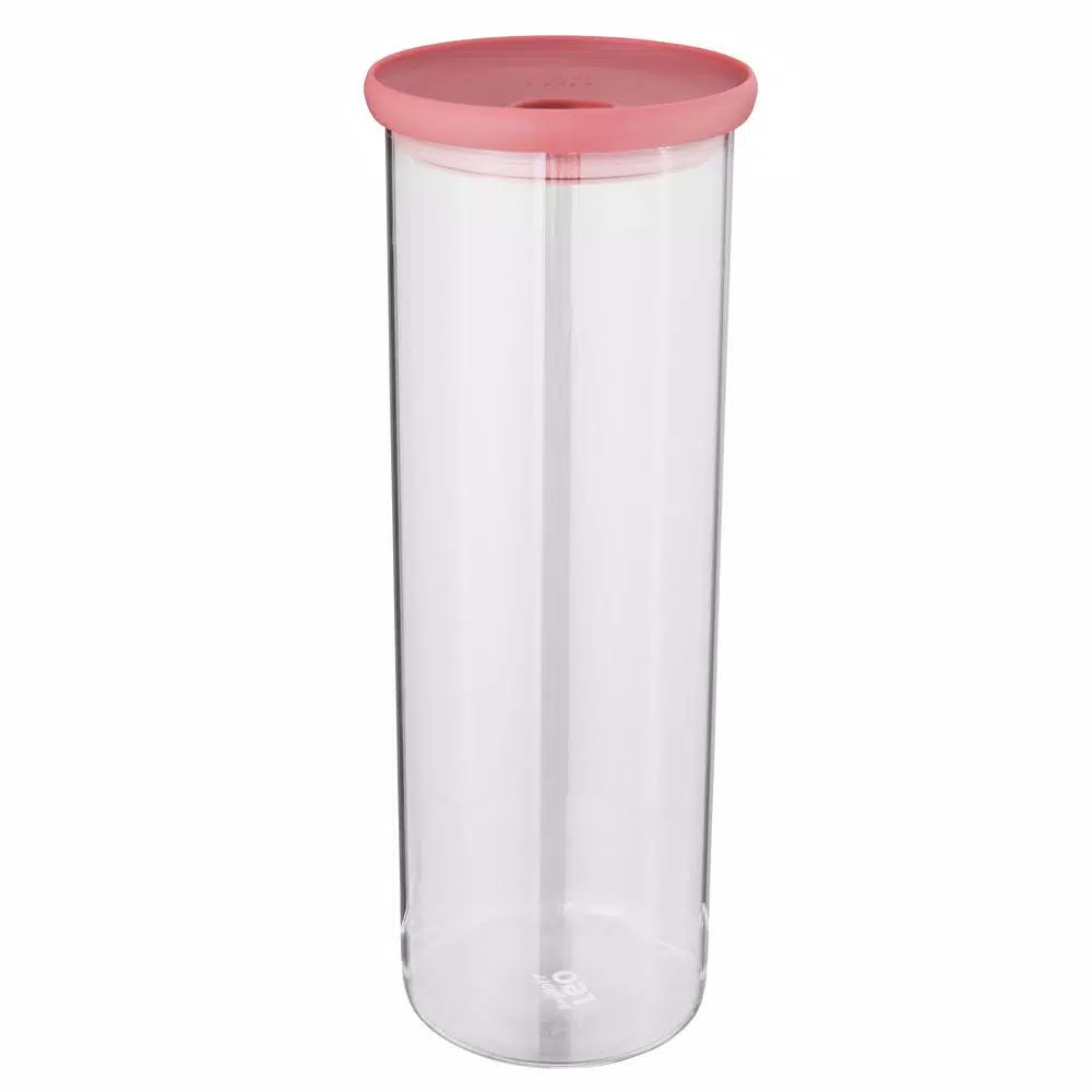 Food Storage BergHOFF 2 Qt. Leo Pink Glass Pasta Container 3 Food Storage BergHOFF 2 Qt. Leo Pink Glass Pasta Container
