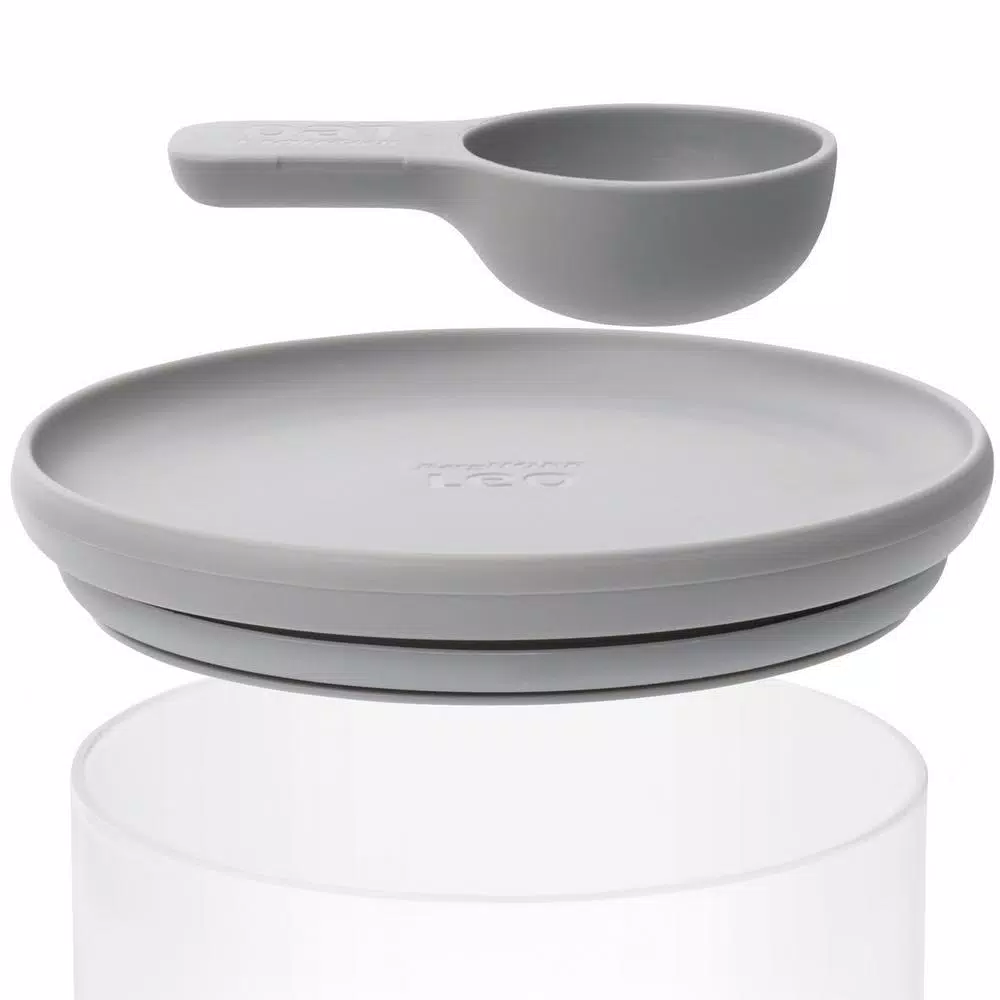 Food Storage BergHOFF Leo 5 In. X 5 In. Gray Glass Food Container With Spoon 4 Food Storage BergHOFF Leo 5 In. X 5 In. Gray Glass Food Container With Spoon - Image 2