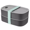 Food Storage BergHOFF Leo Grey And Mint 3-Piece Dual Bento Box Set