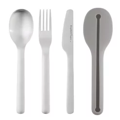 Food Storage BergHOFF Grey And Green Water Bottle Flatware And Bento Box Leo Lunch Set -Honey Can Do Shop berghoff lunch boxes lunch bags 3950255 44 1000