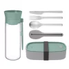Food Storage BergHOFF Grey And Green Water Bottle Flatware And Bento Box Leo Lunch Set -Honey Can Do Shop berghoff lunch boxes lunch bags 3950255 64 1000