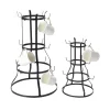Countertop Storage LITTON LANE Set Of 2 Industrial Iron Mug Rack -Honey Can Do Shop black litton lane mug trees 70555 64 1000