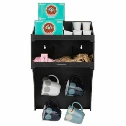 Countertop Storage Mind Reader Wall Mount Coffee Condiment Organizer With 4-Hooks -Honey Can Do Shop black mind reader mug trees cowmnt blk 1f 1000