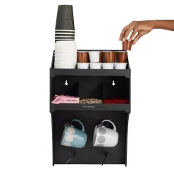 Countertop Storage Mind Reader Wall Mount Coffee Condiment Organizer With 4-Hooks -Honey Can Do Shop black mind reader mug trees cowmnt blk 4f 1000