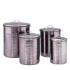 Food Storage Old Dutch 4-Piece “Black Pearl” Hammered Canister Set With Fresh Seal Covers 1 Food Storage Old Dutch 4-Piece “Black Pearl” Hammered Canister Set With Fresh Seal Covers -Honey Can Do Shop black pearl old dutch kitchen canisters 2043 64 1000