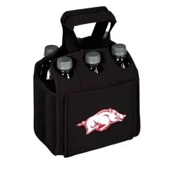 Food Storage Picnic Time University Of Arkansas Razorbacks 6-Bottles Black Beverage Carrier