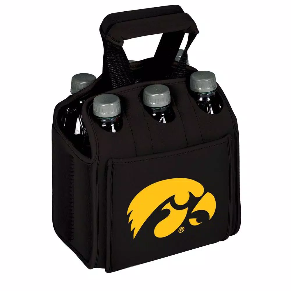 Food Storage Picnic Time University Of Lowa Hawkeyes 6-Bottles Black Beverage Carrier 3 Food Storage Picnic Time University Of Lowa Hawkeyes 6-Bottles Black Beverage Carrier