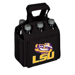Food Storage Picnic Time Louisiana State University Tigers 6-Bottles Black Beverage Carrier