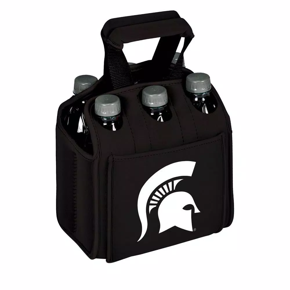 Food Storage Picnic Time Michigan State University Spartans 6-Bottles Black Beverage Carrier 3 Food Storage Picnic Time Michigan State University Spartans 6-Bottles Black Beverage Carrier