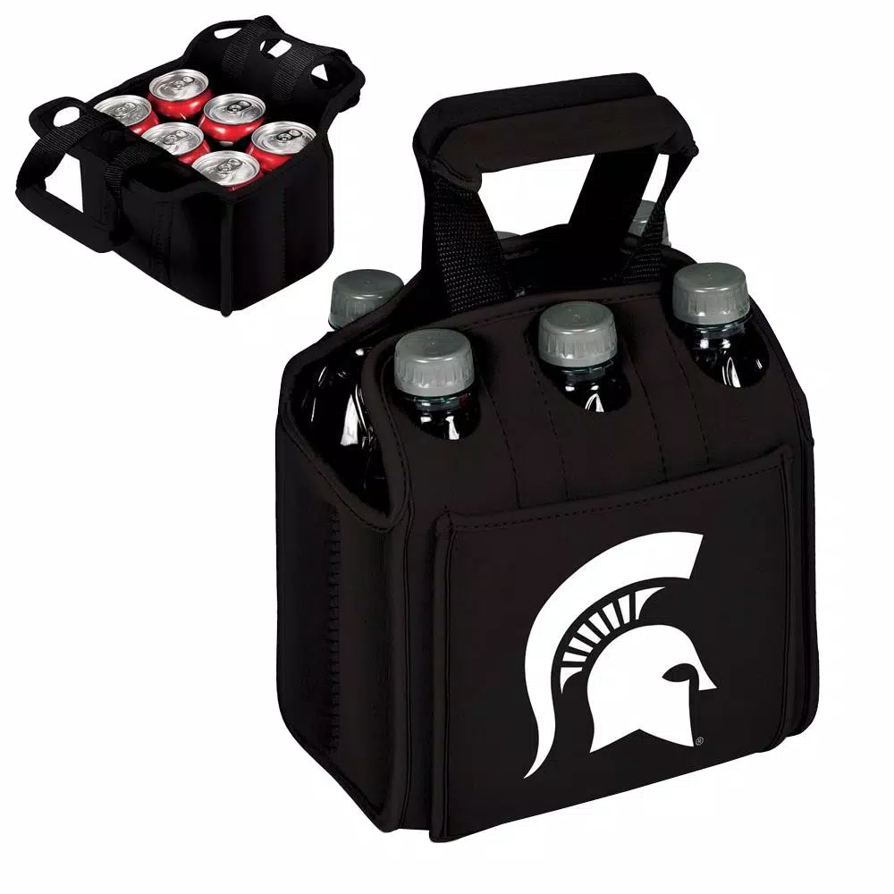 Food Storage Picnic Time Michigan State University Spartans 6-Bottles Black Beverage Carrier 4 Food Storage Picnic Time Michigan State University Spartans 6-Bottles Black Beverage Carrier - Image 2
