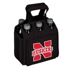 Food Storage Picnic Time University Of Nebraska โ Lincoln Cornhuskers 6-Bottles Black Beverage Carrier