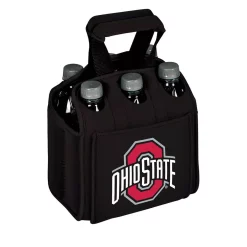 Food Storage Picnic Time Ohia State University Buckeyes 6-Bottles Black Beverage Carrier
