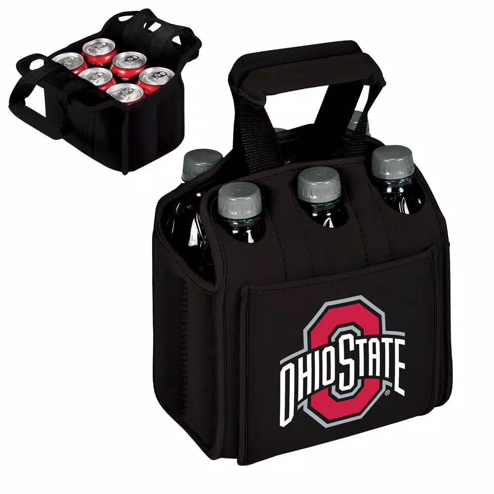 Food Storage Picnic Time Ohia State University Buckeyes 6-Bottles Black Beverage Carrier 4 Food Storage Picnic Time Ohia State University Buckeyes 6-Bottles Black Beverage Carrier - Image 2