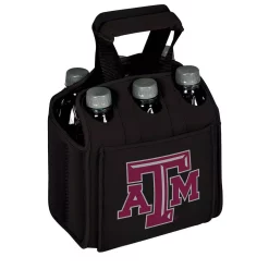 Food Storage Picnic Time University A And M Aggies 6-Bottles Black Beverage Carrier