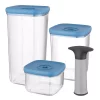 Food Storage BergHOFF Leo 4-Piece Vacuum Food Container Set 1 Food Storage BergHOFF Leo 4-Piece Vacuum Food Container Set -Honey Can Do Shop blue berghoff kitchen canisters 3950128 64 1000