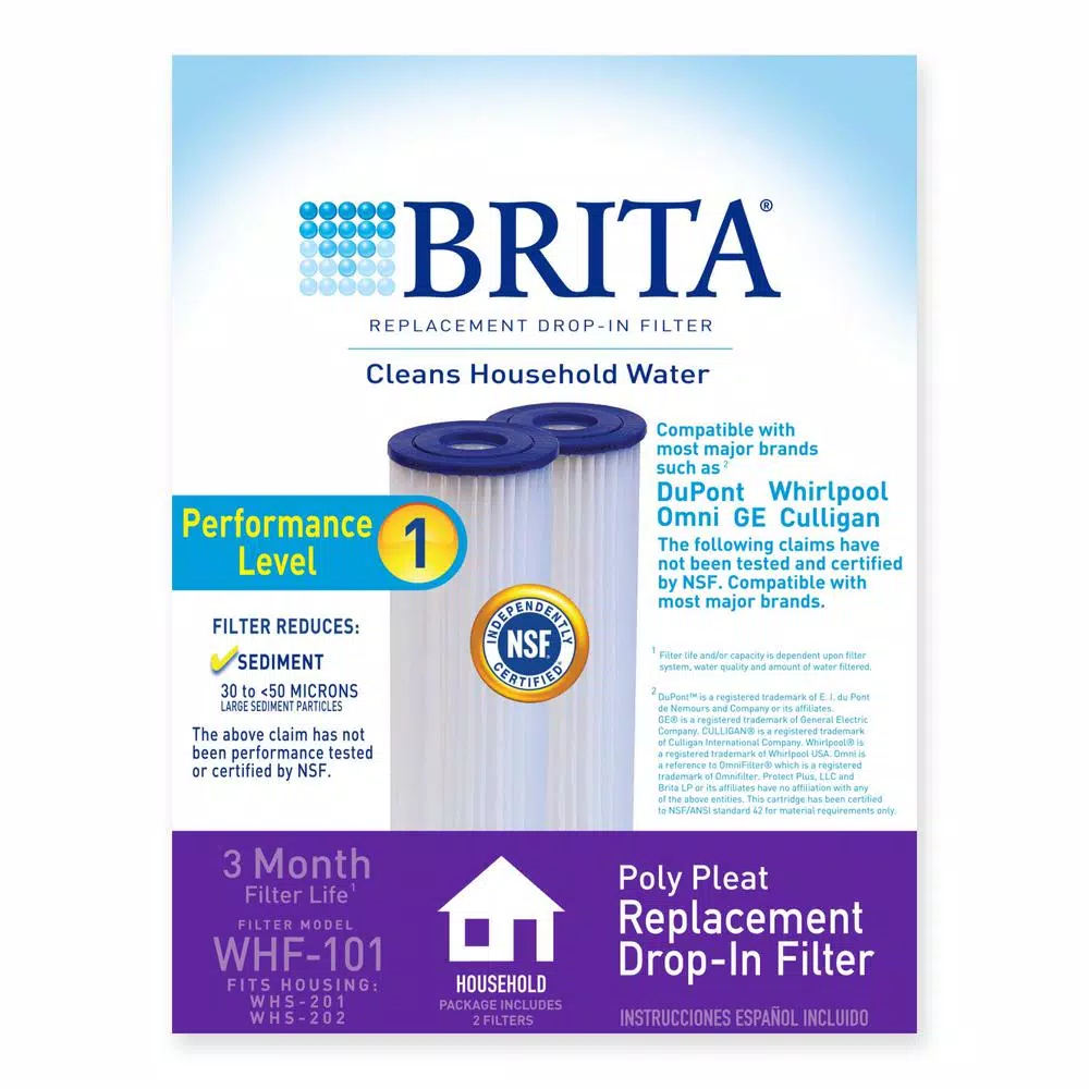Replacement Water Filters Brita Universal Poly Pleat Cartridge (2-Pack) 4 Replacement Water Filters Brita Universal Poly Pleat Cartridge (2-Pack) - Image 2