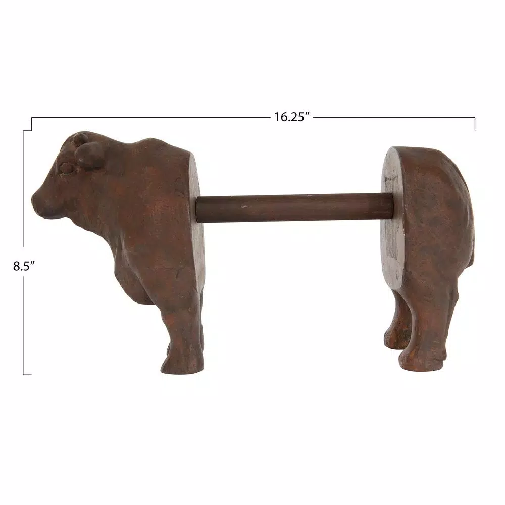 Countertop Storage 3R Studios Freestanding Brown Cow Shaped Paper Towel Holder 4 Countertop Storage 3R Studios Freestanding Brown Cow Shaped Paper Towel Holder - Image 2