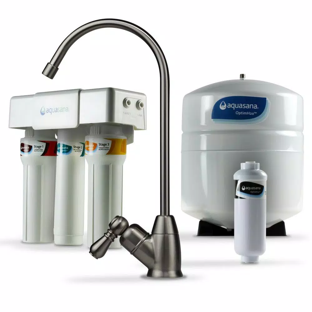 Water Filtration Systems Aquasana OptimH2O Reverse Osmosis Claryum Under-Counter Water Filtration System With Brushed Nickel Faucet 3 Water Filtration Systems Aquasana OptimH2O Reverse Osmosis Claryum Under-Counter Water Filtration System With Brushed Nickel Faucet