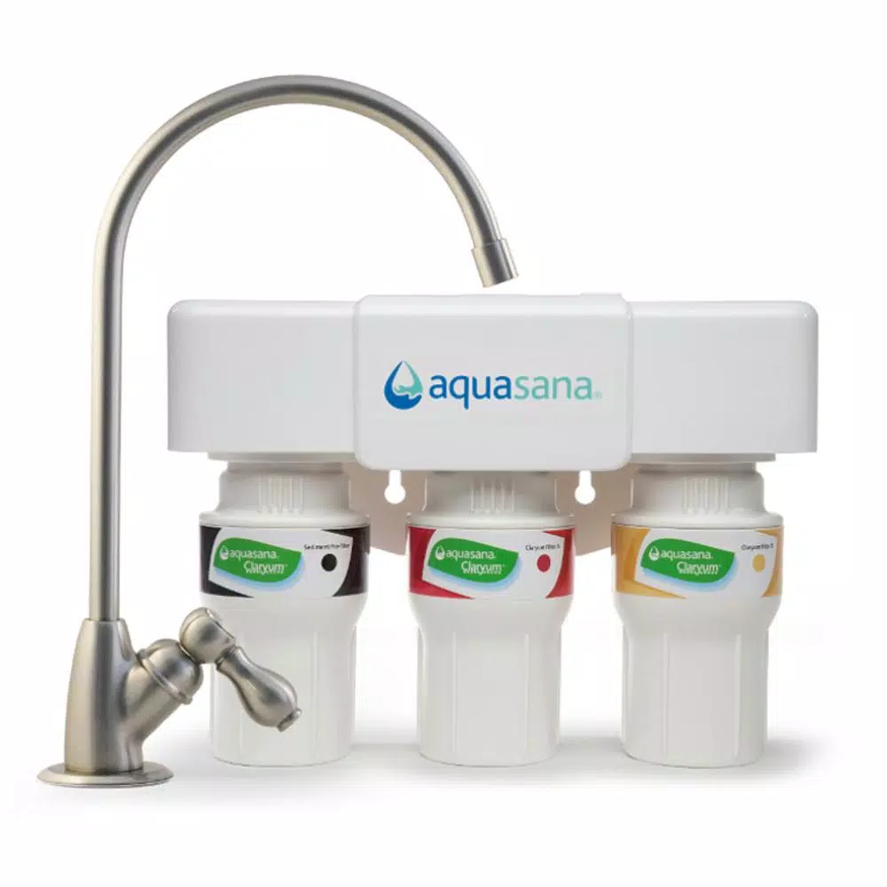 Water Filtration Systems Aquasana 3-Stage Under Counter Water Filtration System With Faucet In Brushed Nickel 3 Water Filtration Systems Aquasana 3-Stage Under Counter Water Filtration System With Faucet In Brushed Nickel