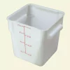 Carlisle 8 Qt. Polyethylene Square Food Storage Container In White, Lid Not Included (Case Of 6) -Honey Can Do Shop carlisle food storage containers 1073302 64 1000