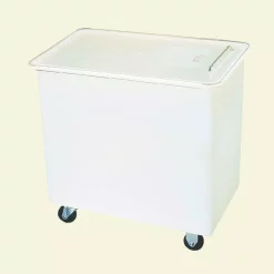 Food Storage Carlisle 44 Gal. Wheeled Ingredient Bin Polyethylene With Polycarbonate Lid In White