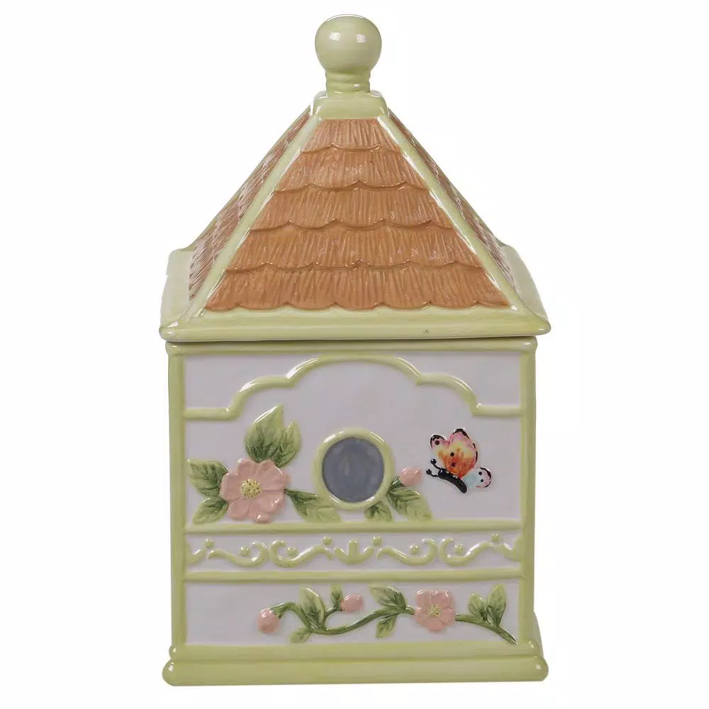 Countertop Storage Certified International Spring Meadows Multi-Colored 11.25 In. 3-D Bird House Cookie Jar 3 Countertop Storage Certified International Spring Meadows Multi-Colored 11.25 In. 3-D Bird House Cookie Jar