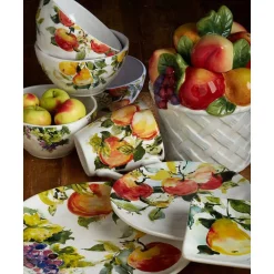 Countertop Storage Certified International 88 Oz. Ambrosia 3-D Fruit Basket Multicolored Cookie Jar